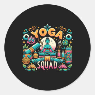 Yoga Squad Yoga Shirts For Yoga Practitioners Yoga Classic Round Sticker