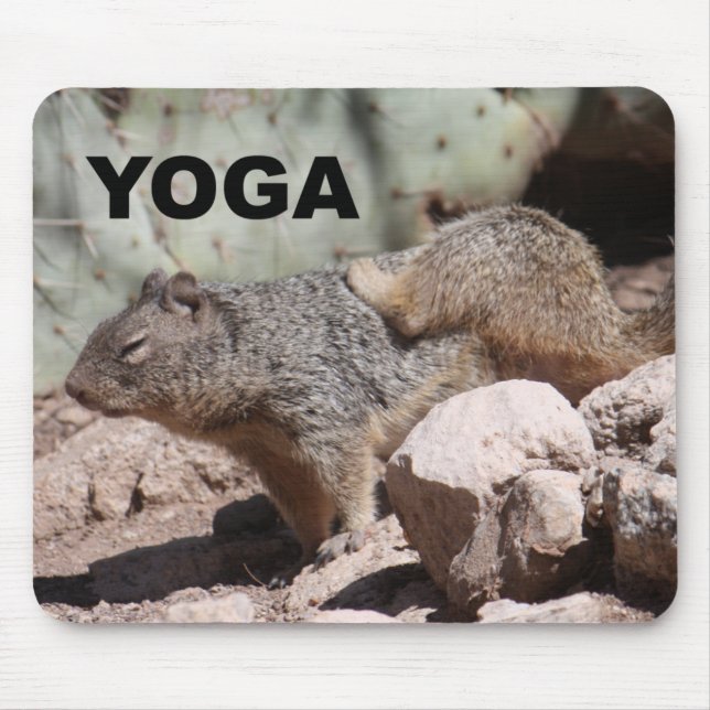 Yoga Squirrel Mousepad (Front)