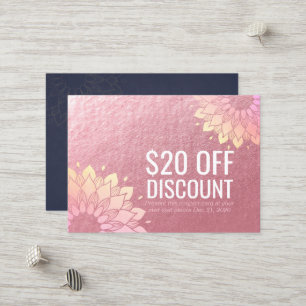 YOGA Studio Discount Coupon Loyalty Gold Mandala