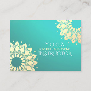 YOGA Studio Instructor Appointment Golden Mandala Card