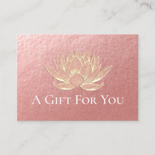 YOGA Studio Instructor Gift Certificate Gold Lotus