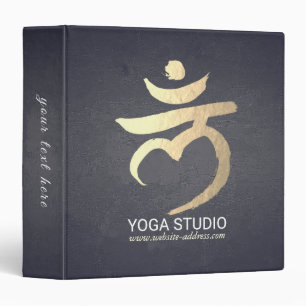 Yoga Studio Instructor Meditation Root Chakra Sign Binder