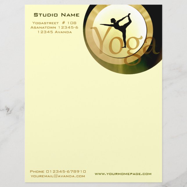 Yoga Studio letter Paper (Front)