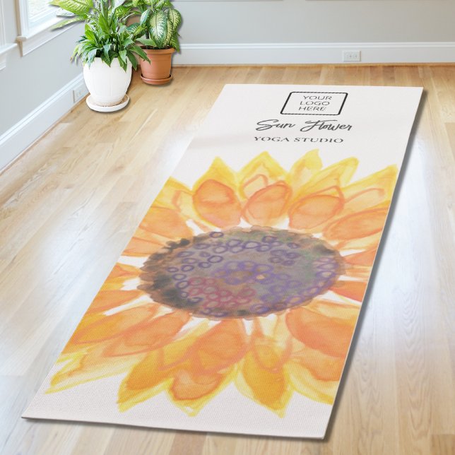 Yoga Studio Logo Sunflower  Mat (Creator Uploaded)