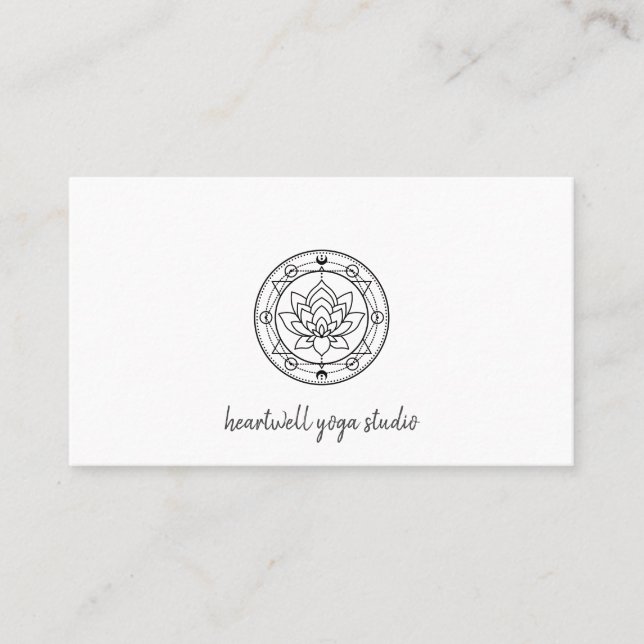 Yoga Studio Lotus Moon Carte de visite (Devant)