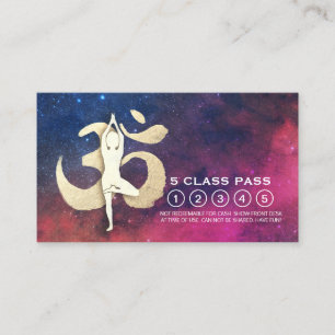 Yoga Studio Loyalty Class Pass Tree Pose OM Symbol