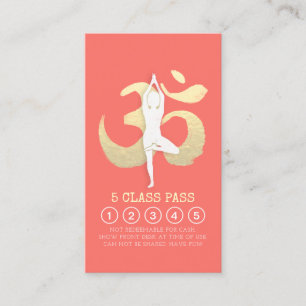 Yoga Studio Loyalty Class Pass Tree Pose OM Symbol