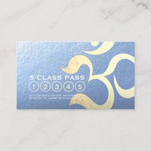 Yoga Studio Meditation Instructor 5 Class Pass OM Loyalty Card
