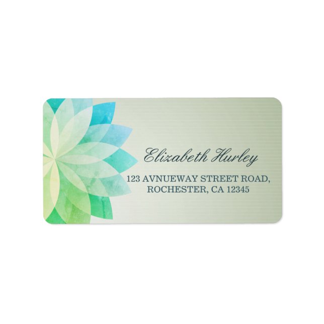 YOGA Studio Meditation Instructor Colourful Mandal Label (Front)