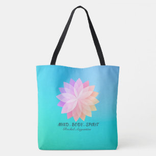 YOGA Studio Meditation Instructor Colourful Mandal Tote Bag