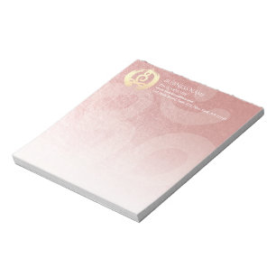 Yoga Studio Meditation Instructor Gold ZEN OM Sign Notepad