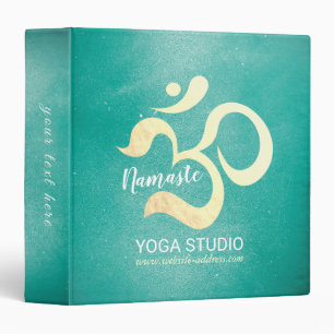 Yoga Studio Meditation Instructor Life Coach OM Binder