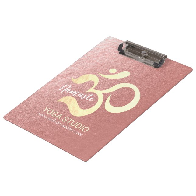 Yoga Studio Meditation Instructor Life Coach OM Clipboard (Angled)