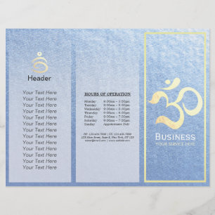 Yoga Studio Meditation Instructor OM Sign Tri-Fold