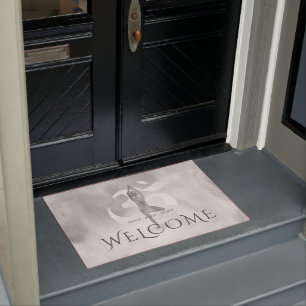 Yoga Studio Meditation instructor Welcome Om Sign  Doormat