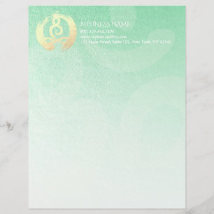 Yoga Studio Meditation Instructor Zen & OM Symbols Letterhead