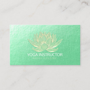 YOGA Studio Meditation Reiki Instructor Gold Lotus Appointment Card