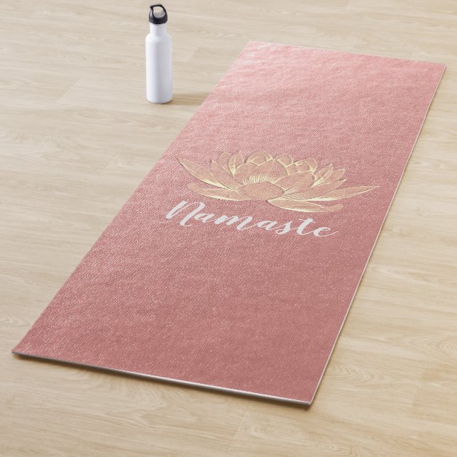 YOGA Studio Meditation Reiki Instructor Gold Lotus Yoga Mat (In Situ)