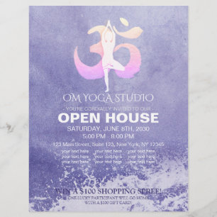 YOGA Studio Open House Meditation Pose Flyer