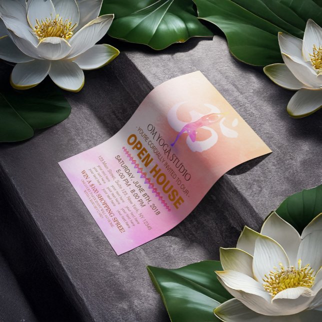 YOGA Studio Open House Meditation Pose & Om Symbol Flyer (Creator Uploaded)