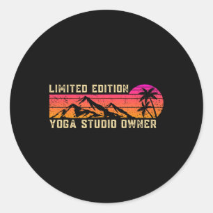 Yoga Studio Owner Job Birthday Worker Professional Classic Round Sticker