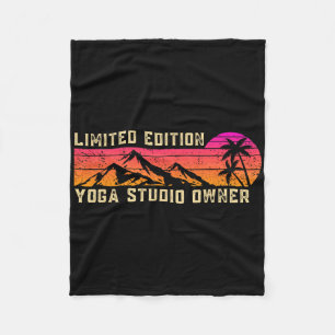 Yoga Studio Owner Job Birthday Worker Professional Fleece Blanket