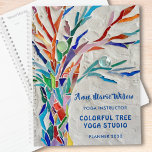 Yoga Studio Planner<br><div class="desc">This decorative Yoga Studio Planner features a print of a rainbow coloured tree of life on a pale grey background. Add your name, occupation, year and business to personalise it. Use the Customize Further option to change the text size, style or colour if you wish. Because we create our own...</div>