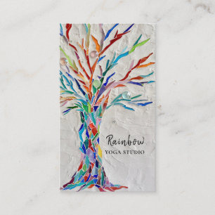 Yoga Studio Rainbow Tree  Business Card