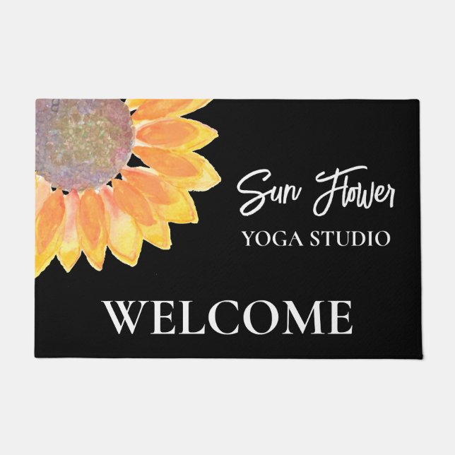 Yoga Studio Sunflower Doormat (Front)