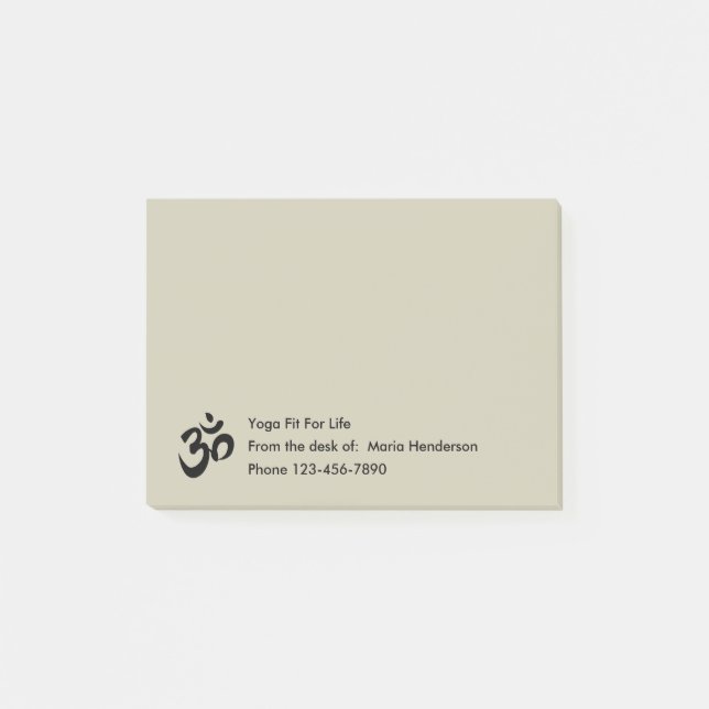 Yoga Symbol Sticky Notepads (Front)
