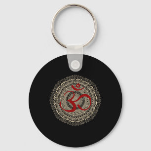 Yoga Symbols By Mona Om Yoga Ohm Hindu Meditation  Keychain
