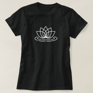 Yoga t shirt with lotus flower design
