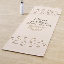 Tapis de méditation élégant or et crème "Une meill