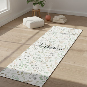 Yoga Tapis personnalisé de fleurs sauvages Boho