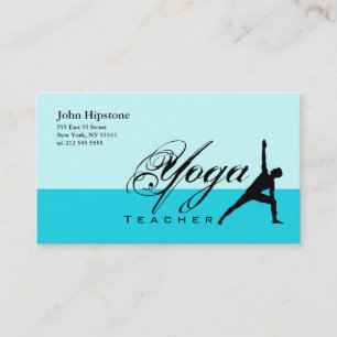 Yoga Teacher Business Card Blue