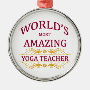 Yoga Teacher Metal Ornament