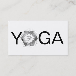 *~* Yoga teacher OM Lotus Mandala Instructor Business Card