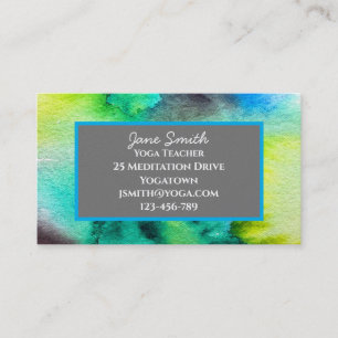 Yoga Teacher Yoga Instructor healing meditation Business Card