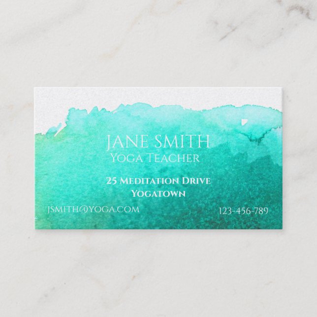Yoga Teacher Yoga Instructor healing meditation Business Card (Front)