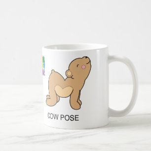 Yoga Teddy Bear Cat / Cow Mug