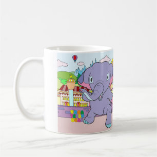 Yoga Teddy Bear & Warrior Elephant Mug