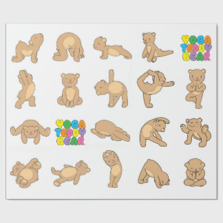 Yoga Teddy Bear Wrapping Paper
