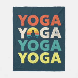 Yoga text design fleece blanket