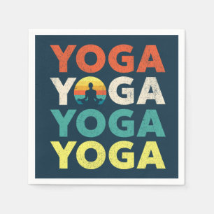 Yoga text design napkin