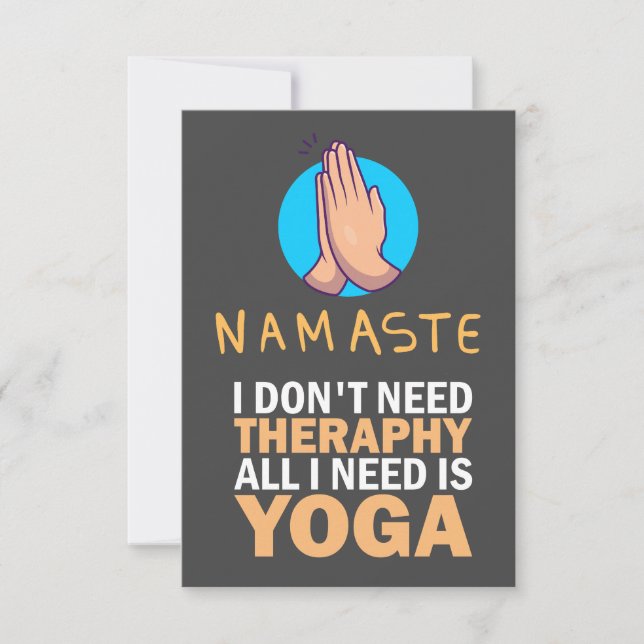 Yoga Thank you card for instructor  (Front)