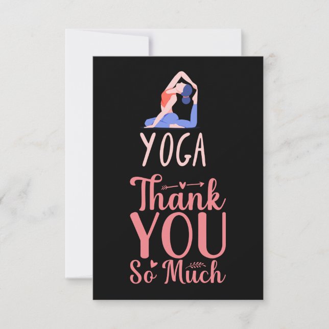Yoga Thank you card for instructor  (Front)