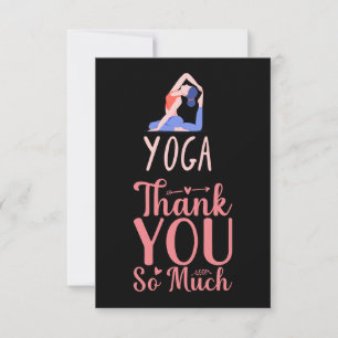 Yoga Thank you card for instructor