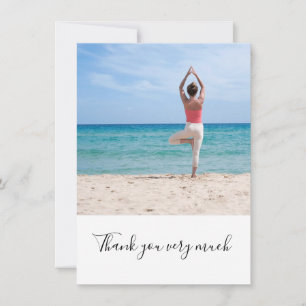 Yoga Thank You Card   Woman Posing in Yoga 