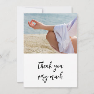 Yoga Thank You Card   Woman Posing in Yoga 