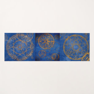 Yoga Themed Sacred Geometry With Constellations Mat